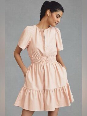 Anthropologie The Somerset Vegan Leather Mini Dress